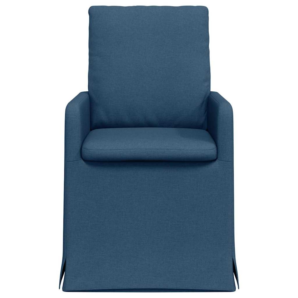 VidaXL Eetstoelen 2 pcs Blauw 57 x 67 x 98 cm Stof