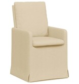 VidaXL Eetstoelen 2 pcs Crème 57 x 67 x 98 cm Stof