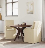 VidaXL Eetstoelen 2 pcs Crème 57 x 67 x 98 cm Stof