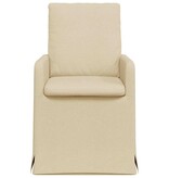 VidaXL Eetstoelen 2 pcs Crème 57 x 67 x 98 cm Stof