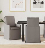 VidaXL Eetstoelen 2 pcs Taupe 57 x 67 x 98 cm Stof