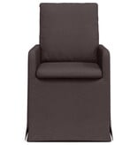 VidaXL Eetstoelen 2 pcs Donkerbruin 57 x 67 x 98 cm Stof