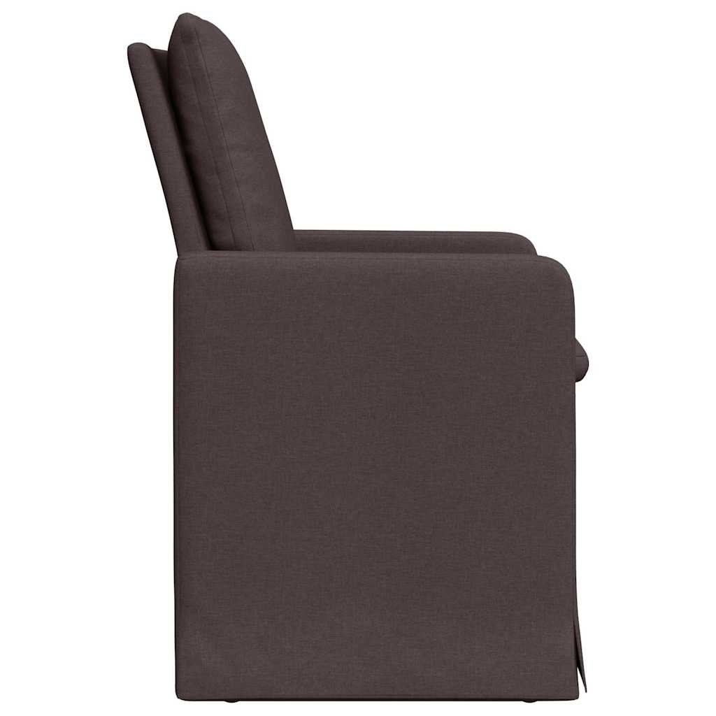 VidaXL Eetstoelen 2 pcs Donkerbruin 57 x 67 x 98 cm Stof