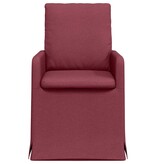 VidaXL Eetstoelen 2 pcs Wijnrood 57 x 67 x 98 cm Stof