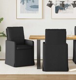 VidaXL Eetstoelen 2 pcs Zwart 57 x 67 x 98 cm Stof