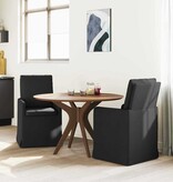 VidaXL Eetstoelen 2 pcs Zwart 57 x 67 x 98 cm Stof