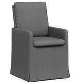 VidaXL Eetstoelen 2 pcs Donkergrijs 57 x 67 x 98 cm Stof