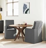 VidaXL Eetstoelen 2 pcs Donkergrijs 57 x 67 x 98 cm Stof