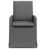 VidaXL Eetstoelen 2 pcs Donkergrijs 57 x 67 x 98 cm Stof