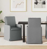 VidaXL Eetstoelen 2 pcs Lichtgrijs 57 x 67 x 98 cm Stof