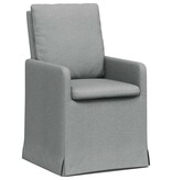 VidaXL Eetstoelen 2 pcs Lichtgrijs 57 x 67 x 98 cm Stof