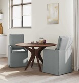 VidaXL Eetstoelen 2 pcs Lichtgrijs 57 x 67 x 98 cm Stof