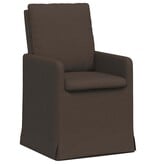 VidaXL Eetstoelen 2 pcs Donkergrijs 57 x 67 x 98 cm Linnen