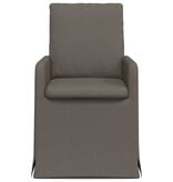 VidaXL Eetstoelen 2 pcs Lichtgrijs 57 x 67 x 98 cm Linnen