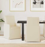 VidaXL Eetstoelen 2 pcs Beige 57 x 67 x 98 cm Linnen