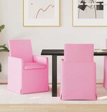 VidaXL Eetstoelen 2 pcs Roze 57 x 67 x 95 cm Stof