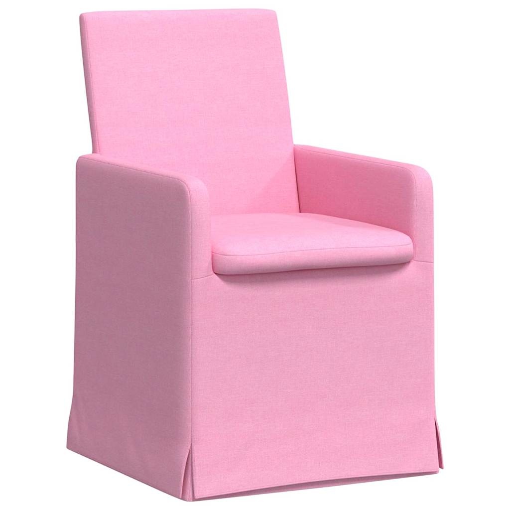 VidaXL Eetstoelen 2 pcs Roze 57 x 67 x 95 cm Stof