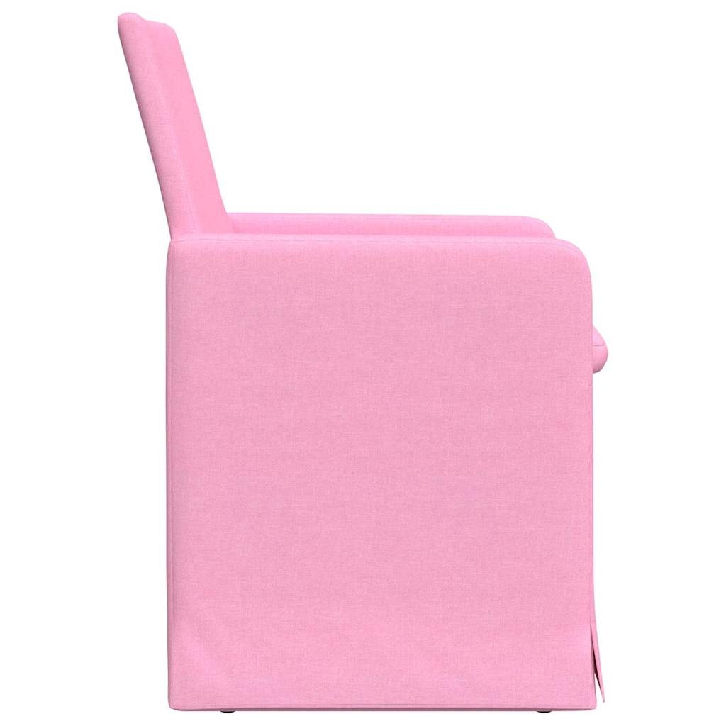 VidaXL Eetstoelen 2 pcs Roze 57 x 67 x 95 cm Stof
