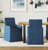 VidaXL Eetstoelen 2 pcs Blauw 57 x 67 x 95 cm Stof