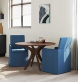 VidaXL Eetstoelen 2 pcs Blauw 57 x 67 x 95 cm Stof