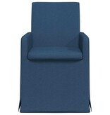 VidaXL Eetstoelen 2 pcs Blauw 57 x 67 x 95 cm Stof