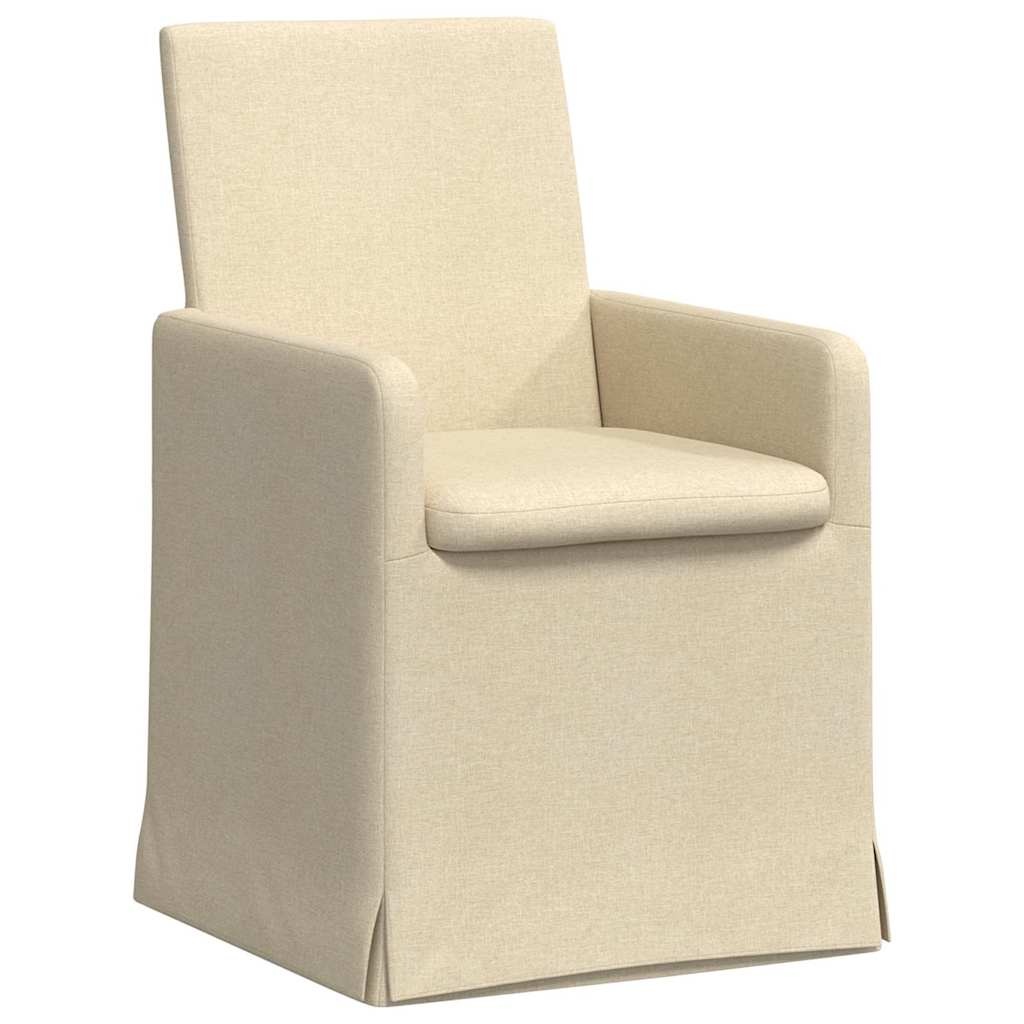 VidaXL Eetstoelen 2 pcs Crème 57 x 67 x 95 cm Stof