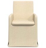 VidaXL Eetstoelen 2 pcs Crème 57 x 67 x 95 cm Stof