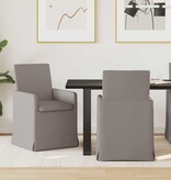 VidaXL Eetstoelen 2 pcs Taupe 57 x 67 x 95 cm Stof