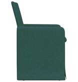 VidaXL Eetstoelen 2 pcs Donkergroen 57 x 67 x 95 cm Stof