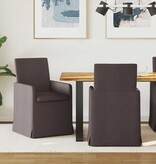 VidaXL Eetstoelen 2 pcs Donkerbruin 57 x 67 x 95 cm Stof