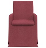 VidaXL Eetstoelen 2 pcs Wijnrood 57 x 67 x 95 cm Stof