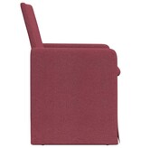VidaXL Eetstoelen 2 pcs Wijnrood 57 x 67 x 95 cm Stof