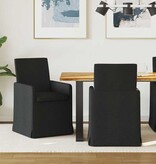 VidaXL Eetstoelen 2 pcs Zwart 57 x 67 x 95 cm Stof