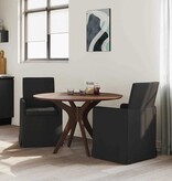 VidaXL Eetstoelen 2 pcs Zwart 57 x 67 x 95 cm Stof