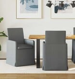 VidaXL Eetstoelen 2 pcs Donkergrijs 57 x 67 x 95 cm Stof