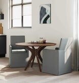 VidaXL Eetstoelen 2 pcs Donkergrijs 57 x 67 x 95 cm Stof