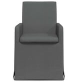 VidaXL Eetstoelen 2 pcs Donkergrijs 57 x 67 x 95 cm Stof