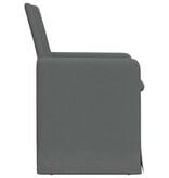 VidaXL Eetstoelen 2 pcs Donkergrijs 57 x 67 x 95 cm Stof