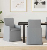 VidaXL Eetstoelen 2 pcs Lichtgrijs 57 x 67 x 95 cm Stof