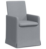 VidaXL Eetstoelen 2 pcs Lichtgrijs 57 x 67 x 95 cm Stof