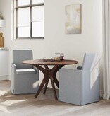 VidaXL Eetstoelen 2 pcs Lichtgrijs 57 x 67 x 95 cm Stof