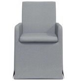 VidaXL Eetstoelen 2 pcs Lichtgrijs 57 x 67 x 95 cm Stof