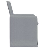 VidaXL Eetstoelen 2 pcs Lichtgrijs 57 x 67 x 95 cm Stof