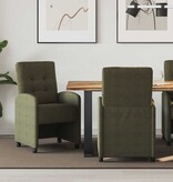 VidaXL Eetstoelen 2 pcs Leger groen 57 x 67 x 98 cm Faux suede leer