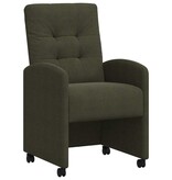 VidaXL Eetstoelen 2 pcs Leger groen 57 x 67 x 98 cm Faux suede leer