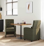 VidaXL Eetstoelen 2 pcs Leger groen 57 x 67 x 98 cm Faux suede leer