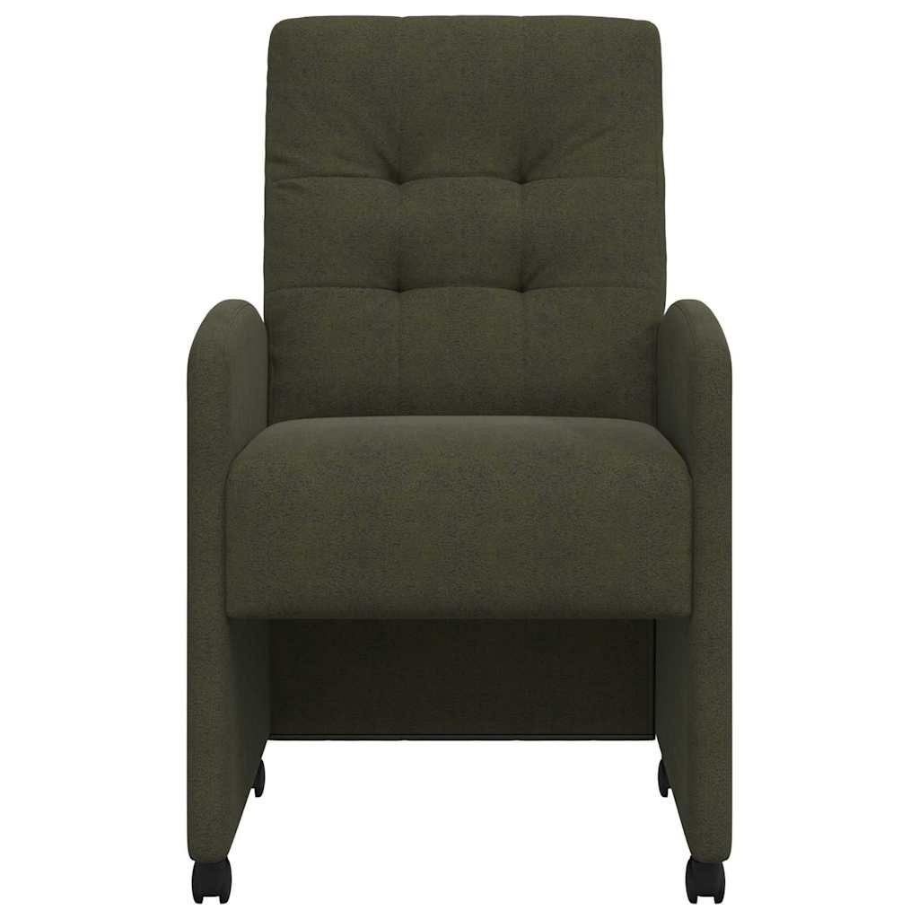 VidaXL Eetstoelen 2 pcs Leger groen 57 x 67 x 98 cm Faux suede leer