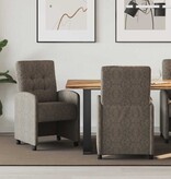 VidaXL Eetstoelen 2 pcs Donkergrijs 57 x 67 x 98 cm Faux suede leer