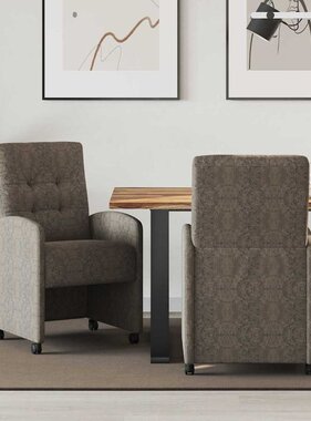 VidaXL Eetstoelen 2 pcs Donkergrijs 57 x 67 x 98 cm Faux suede leer