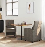 VidaXL Eetstoelen 2 pcs Donkergrijs 57 x 67 x 98 cm Faux suede leer